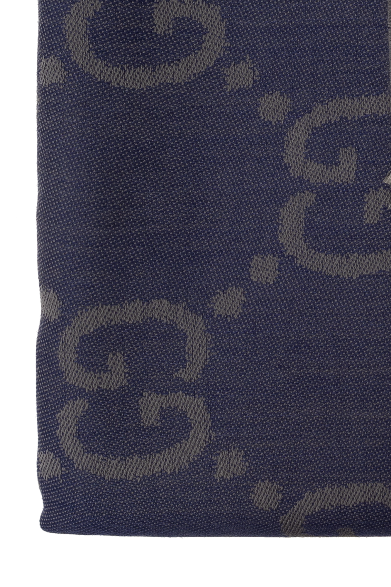 Gucci★素敵！Blue Shimmer Knitted Wool Long Scarf Gucci Blue GG Scarf ○ Labellov ○ Buy and Sell Authentic Luxury